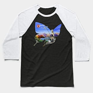 Butterfly Warrior Landscape Baseball T-Shirt